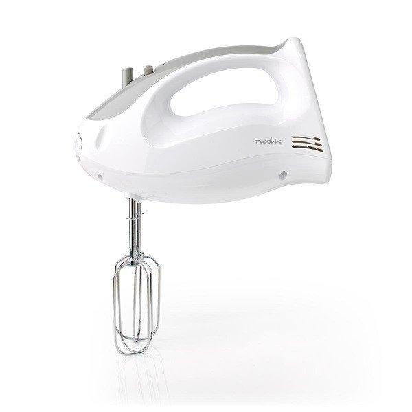 Nedis kézi mixer ,200 W ,5 sebességfokozat ,Turbófunkció ,2 dagasztóhorog /
2 habverő ,Szürke / Fehér