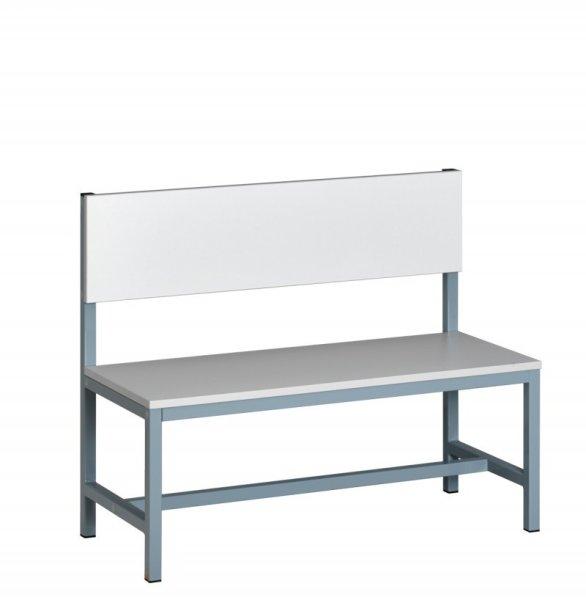 Öltözőpad bútorlap ülőfelülettel és háttámlával, 100 cm