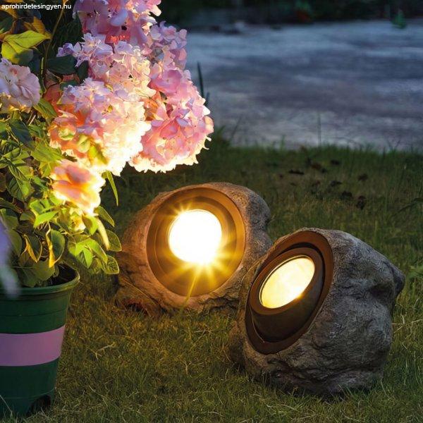 Garden Of Eden LED-es kültéri szolár lámpa - szikla, kő - fehér SMD LED -
20 x 12 x 16 cm (11389C)
