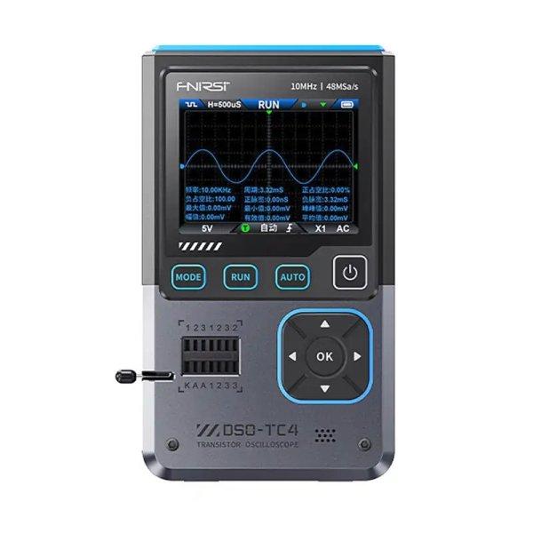 FNIRSI DSO-TC4 - mini oszcilloszkóp (48 MS/s, 10 MHz), jelgenerátor és
tranzisztorteszter egyben