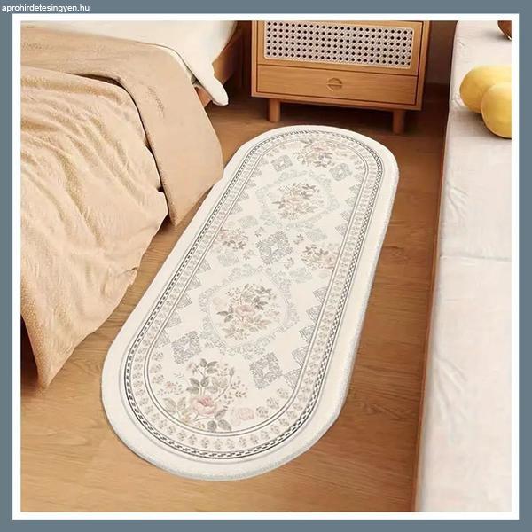 Fehér virág mintás szőnyeg 50 x 140 cm TD270829-2