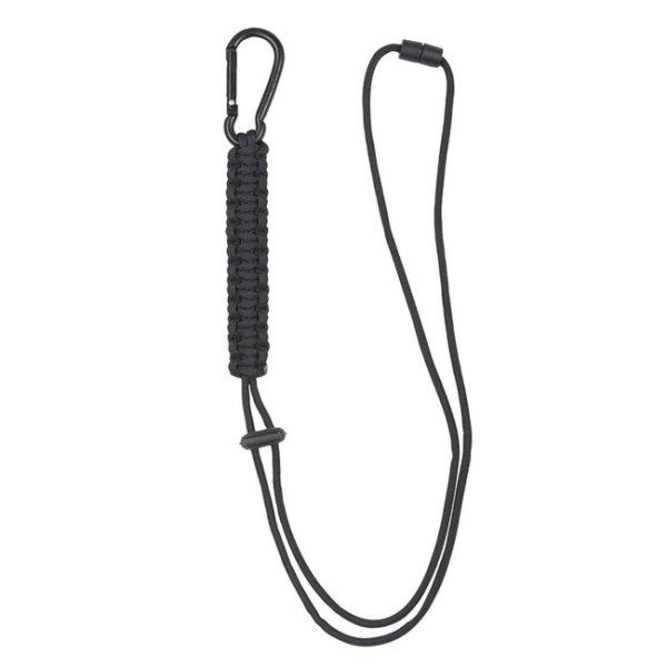 Mil-tec paracord karabínerrel, fekete