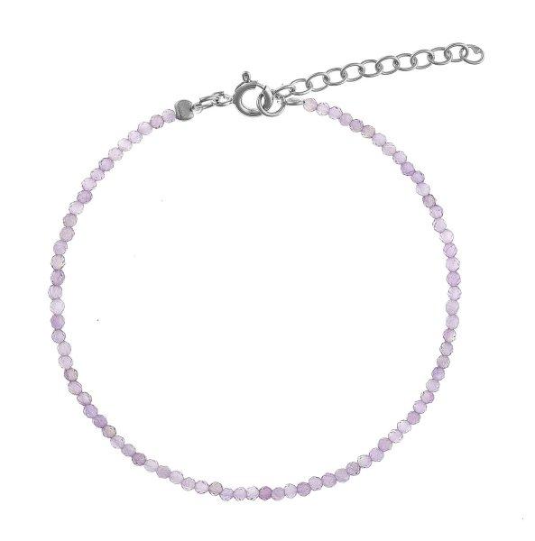 AGAIN Jewelry Ametiszt gyöngy karkötő AJKNR005