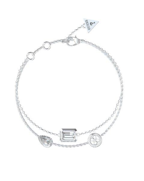 Guess Dupla acél karkötő cirkónium kövekkel 4G Light
JUBB05237JWRH 18,5 cm
