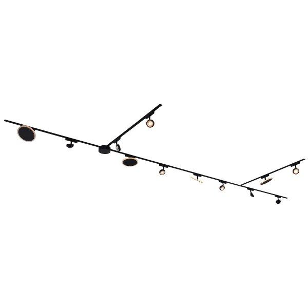 Sínrendszer 8 spotlámpával és 4 mennyezeti lámpával, fekete, 1 fázisú -
Magnetic Lance Puk