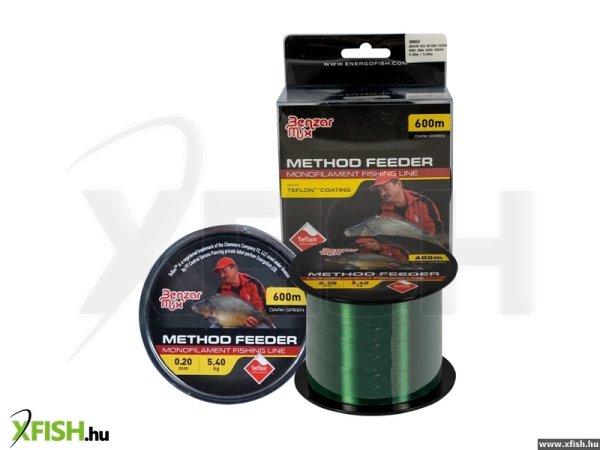 Benzar method feeder zsinór Mono Dark Green 600M 0.25Mm 8,1kg