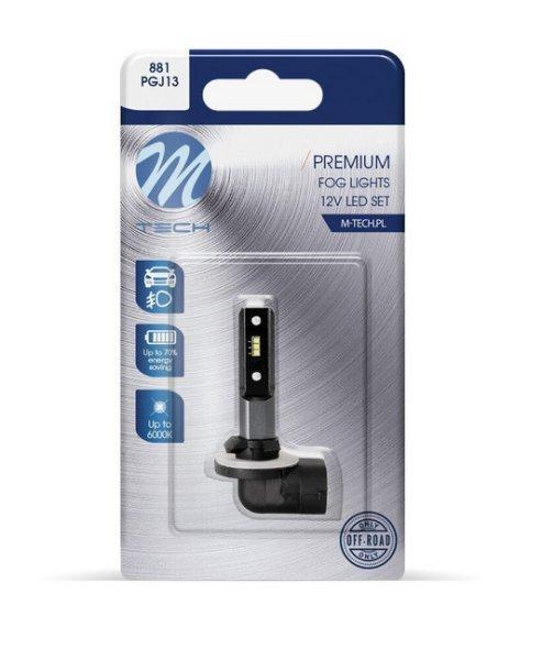 M-Tech, LB512W-01B, H27 Led , Fehér, 12V PGJ13