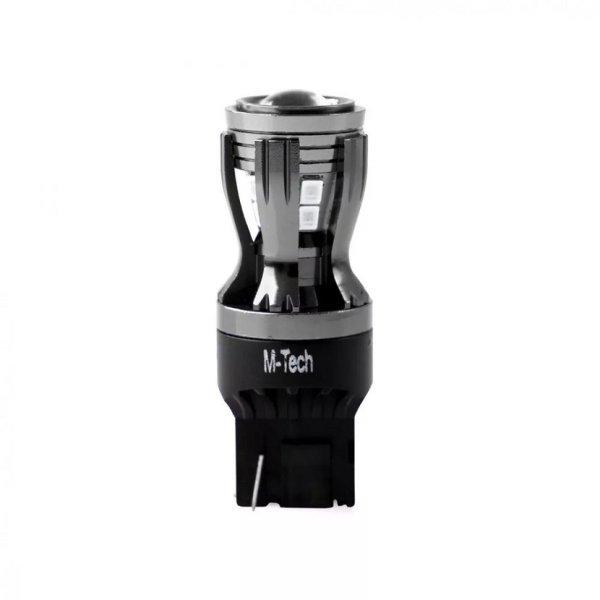 M-Tech, LB822R-01B, T20 Led Izzó, Piros, Canbus 12V W21W