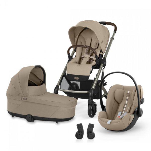 CYBEX Gold Balios S Lux 2025 TPE B 3in1 szett babakocsi + babahordozó +
mózeskosár - Almond Beige