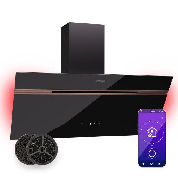 Klarstein Alina 3.0 90 Smart, páraelszívó, 90 cm, 600 m³/ó, LED kijelző,
környezeti világítás, WiFi