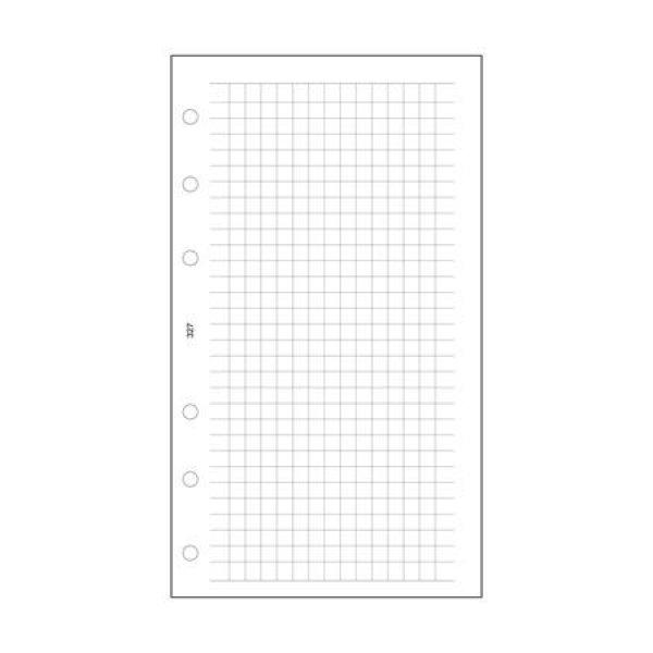 Kalendárium betét, jegyzetlap, "L", kockás, SATURNUS, fehér