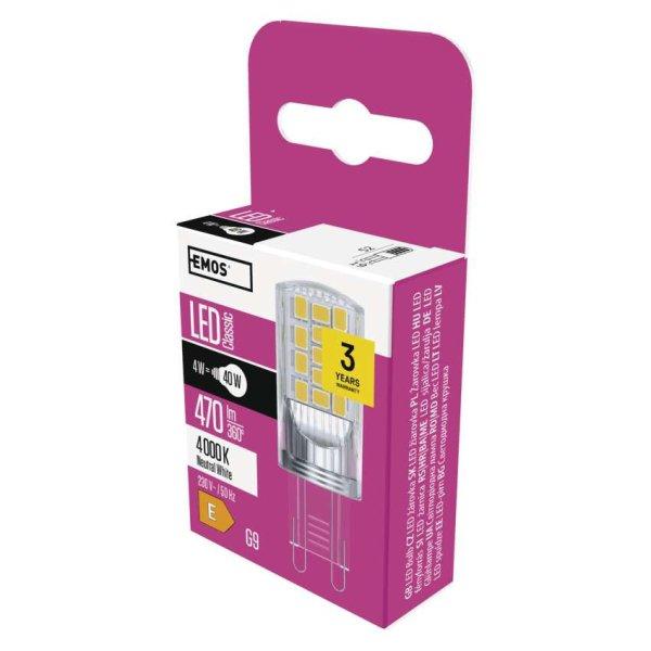 EMOS ZQ9545, LED izzó Classic JC / G9 / 4 W (40 W) / 470 lm / természetes
fehér