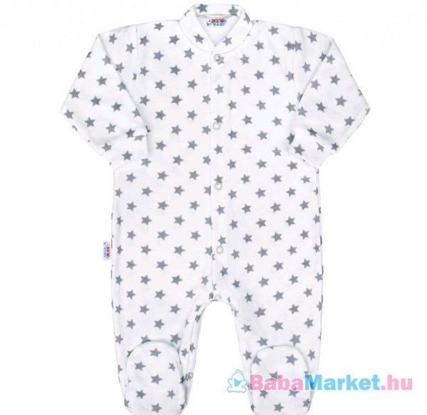 Baba kezeslábas New Baby Classic II szürke csillagokkal 62 (3-6 h)