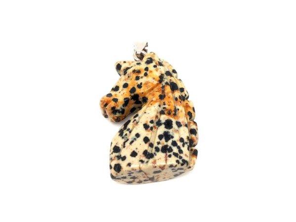 Ló medál Jáspis dalmata 2x4cm