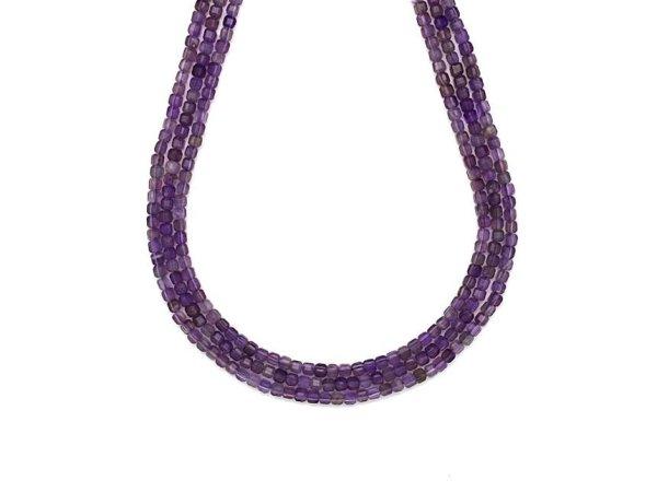 Ametiszt fazettált kocka 2-3mm
