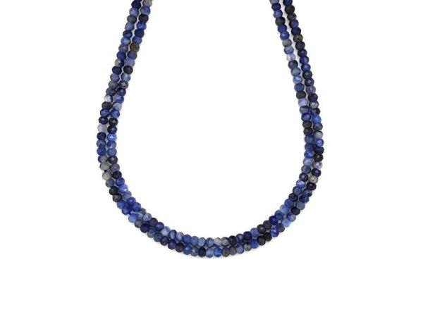 Szodalit fazettált korong 3x2mm