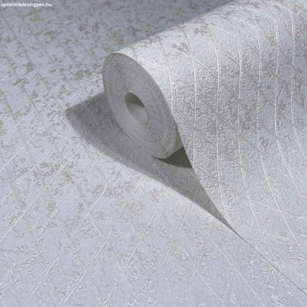 Ritus modern gyöngyházfehér geometriai mintás tapéta 35537