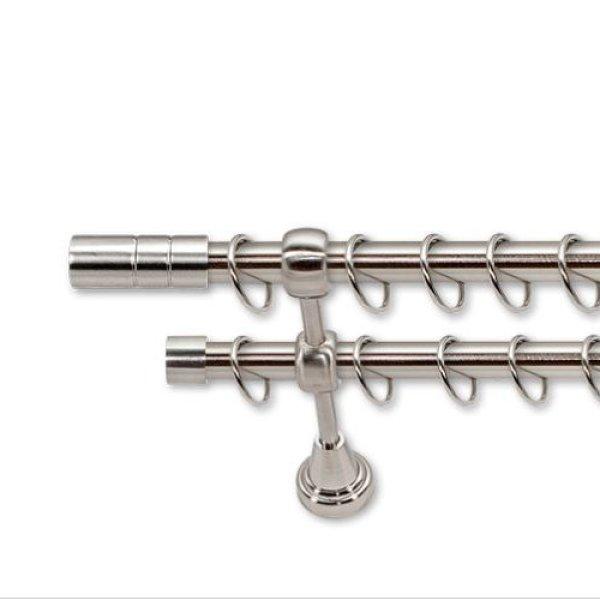Landhouse 19mm karnis dupla inox Grip véggel