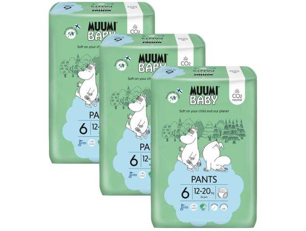 MUUMI Baby Pants 6 Junior 12-20 kg (108 db), havi csomagolású nadrágpelenka
eco pelenka