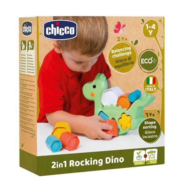 CHICCO 2 az 1-ben behelyezhető játék Dino Eco+ 12 hónapos kortól