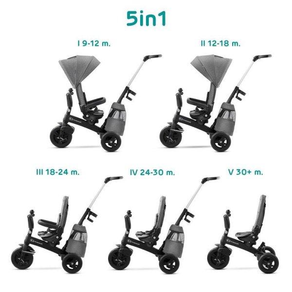 KINDERKRAFT SELECT Easytwist Platinum Grey, Premium háromkerekű bicikli