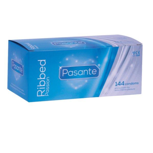 Pasante Ribbed condoms 144pcs