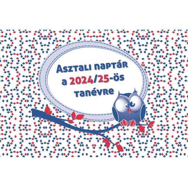 Asztali diák naptár 165mmx240mm, fehér lapokkal 2025/2026 tanévre Realsystem