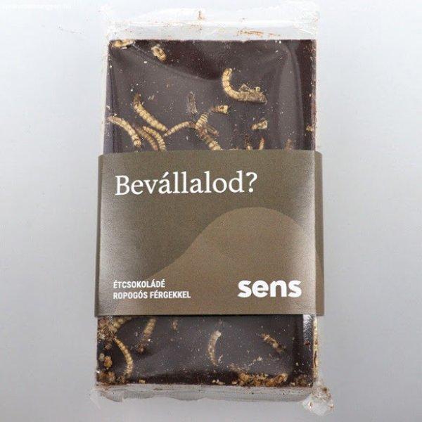 Sens táblás étcsoki kukacokkal 90g