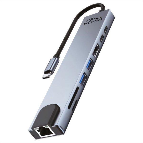 Media-Tech 8 in 1 GIGA LAN HUB MT5046 Docking Station