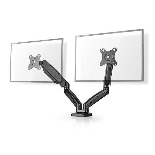 NEDIS MMDOSGS110BK gázrugós asztali monitor tartó, dupla, 15-32" | 75x75
/ 100x100
