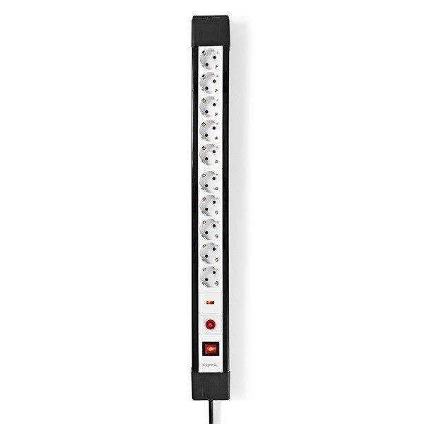 Nedis 10 aljzatos elosztó túlfeszűltségvédelemmel, H05VV-F 3G1.5mm2 , 3680
W, 16A, hossz 3m, ESC103SPF1PRO