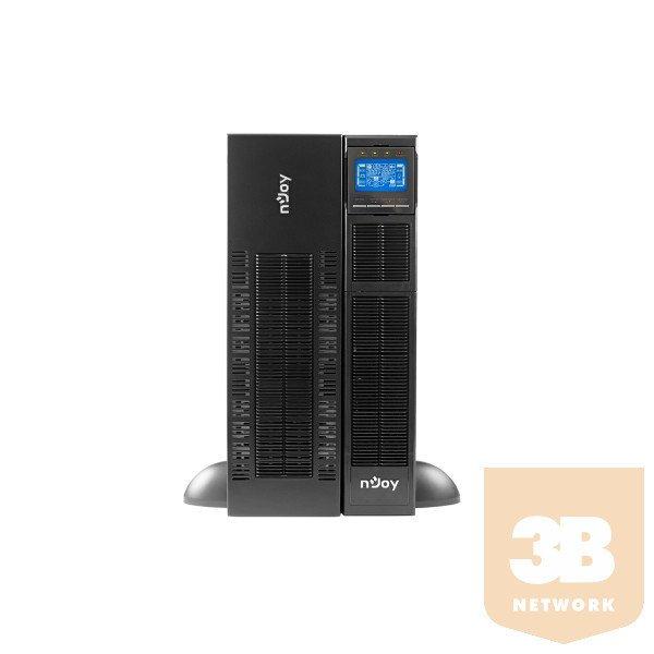 NJOY Szünetmentes 10000VA - Balder 10000 (Online, RS232, USB, szoftver, LCD
kijelző, 3U rack, akkumulátorok nélkül)