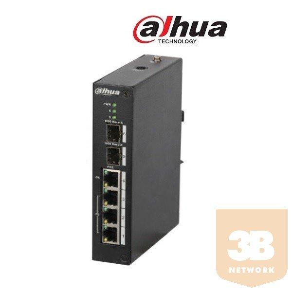 Dahua PFS3206-4P-96 PoE switch, 3x 10/100(PoE+/PoE) + 1x
gigabit(HighPoE/PoE+/PoE) + 2x SFP uplink, 96W, 53VDC