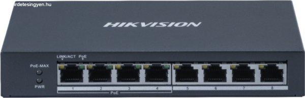 Hikvision DS-3E0508P-O 4 PoE portos switch 4 uplink porttal (1GB/s, 60W)