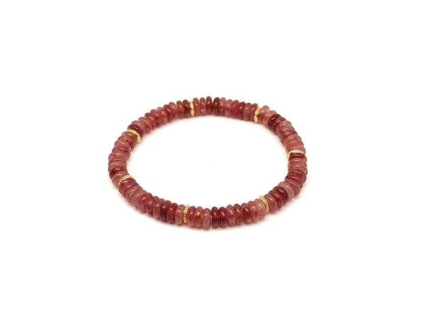 Eperkvarc korong karkötő köztessel 6x2mm