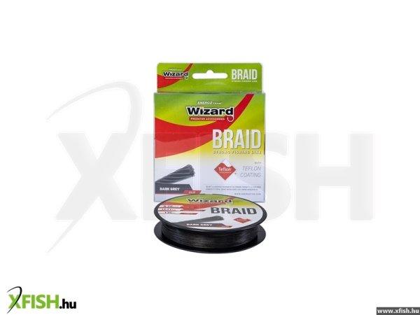 Wizard Braid Grey Fonott Pergető Zsinór 135M 0,2 135M 17,71Kg Dark Grey