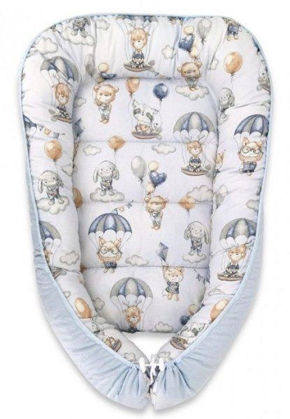 Baby Shop babafészek 55x75 cm - kék lufis állatok