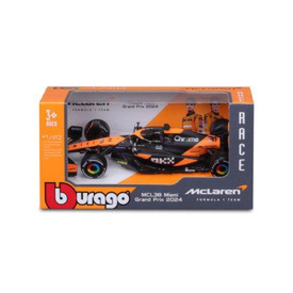 Bburago 1 /43 F1 versenyautó - McLaren Racing MCL38 (2024)
