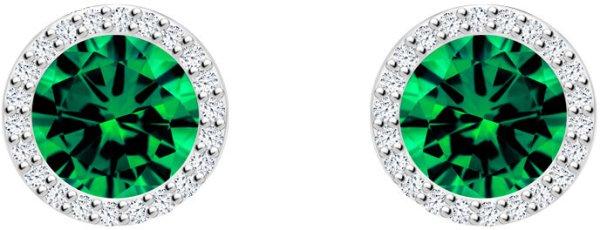 Preciosa Ezüst fülbevaló Lynx Emerald 5269 66