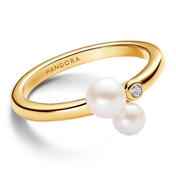 Pandora Aranyozott gyűrű valódi gyöngyökkel Timeless
Shine 163156C01 56 mm
