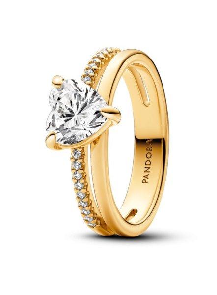 Pandora Bájos aranyozott gyűrű cirkónium kövekkel
Timeless Shine 163100C01 60 mm