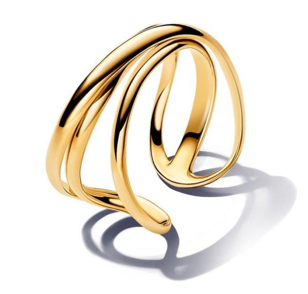 Pandora Aranyozott nyitott gyűrű Shine 163284C00 56 mm