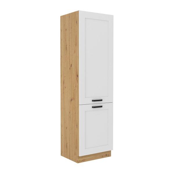 Szekrény beépített hűtőhöz, artisan
tölgy/fehér, LULA 60 LO-210 2F