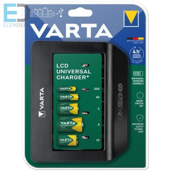 VARTA 57688 LCD Universal Charger akkutöltő (AA, AAA, C, D, 9V)