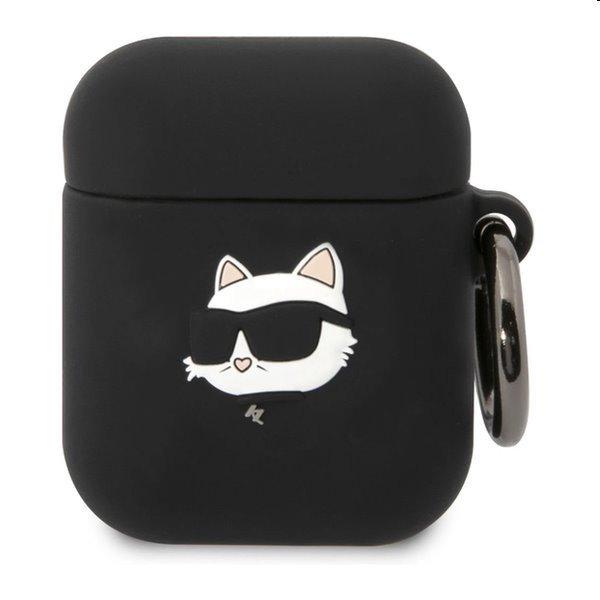 Karl Lagerfeld 3D Logo NFT Choupette Head szilikontok Apple AirPods 1/2
számára, fekete