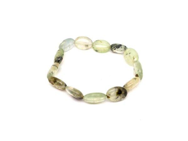 Prehnit ovális karkötő 10x14mm