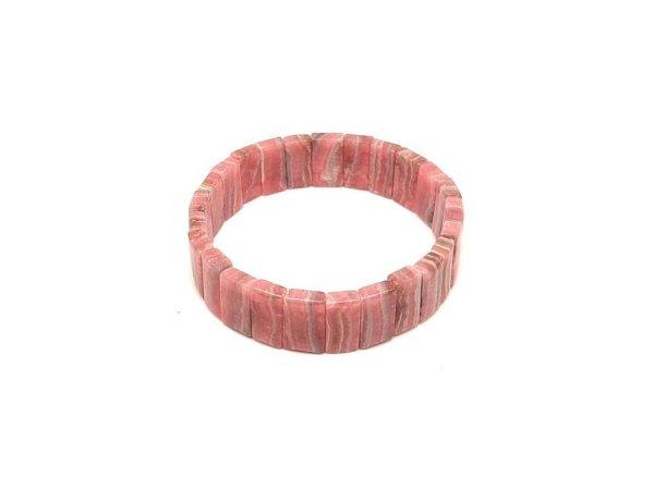 Rodokrozit téglalap karkötő 14-14,5x6-9x4-5mm