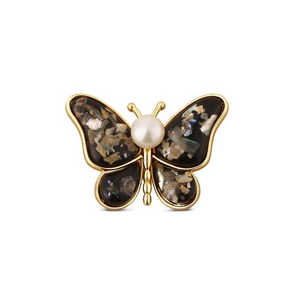 JwL Luxury Pearls Gyöngy bross 2 az 1-ben, valódi fehér
gyönggyel és gyöngyházzal JL0819
