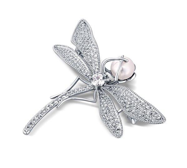 JwL Luxury Pearls Luxus gyöngy bross Szitakötő JL0765