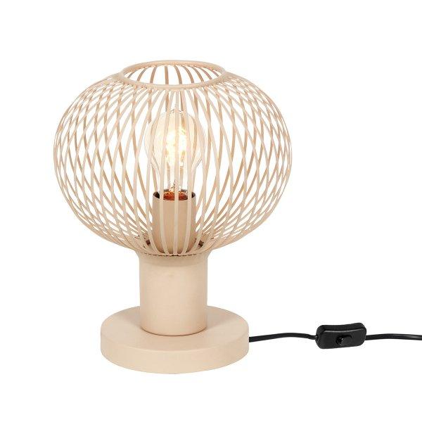 Modern drót asztali lámpa bézs 23cm - Gila